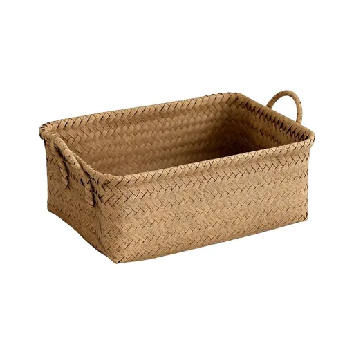 Wicker Baskets for Shelves , Large Water Hyacinth Baskets , Small Woven Storage Baskets for Shelf , Rattan Basket for Organizing , Wicker Basket