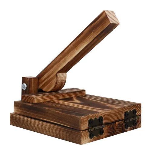 Wood Tortilla Press Dumpling Skin Maker Presser, Wood Dough Presser Traditional Tortilla Sope Maker, Heavy Duty Corn Tortilla