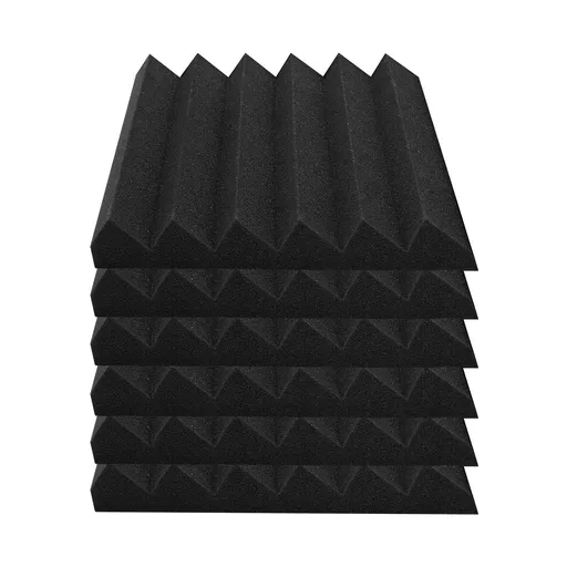 Acoustic Foam Panels 24 Pack 12 x 12 x 2 in Adhesive for Wall Ceiling