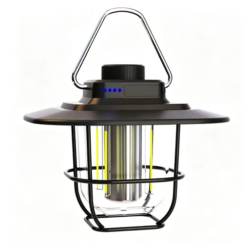 Black Ambient Camping Lantern | Halloween Stealth Durable Gift | Waterproof LED Camp Light Long Runtime Portable Handheld Tent Lamp