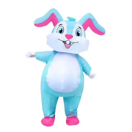 Easter Lop Rabbit Cartoon Costumes Air Model Inflatable Costume Funny Dress Up Props Easter Party Clothes Adult One Size