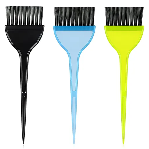 Hair Coloring Dye Brush, 3 Pcs Hair Color Brushes Professional Wide Color Applicator Brushes Reusable Tinting Comb Tool Kit for Women Men Salon Use Home DIY Dyeing (3 Colors)