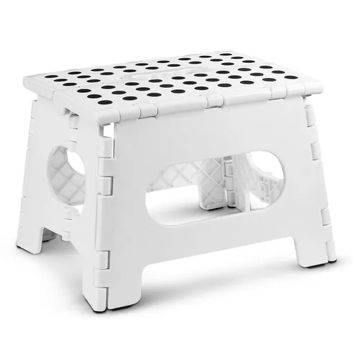 Handy Laundry Folding Lightweight Step Stool is Sturdy Enough to Support Adults and Safe Enough for Kids. Opens Easy with One Flip.