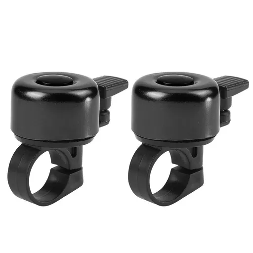 2pcs Universal Bike Bell Warning Bicycle Handlebar Ring Bells (Black)
