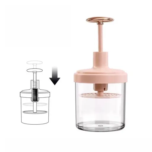 Semi-Automatic Facial Cleanser Foam Maker, Press-Style Foamer Bottle for Shampoo & Body Wash—Pink
