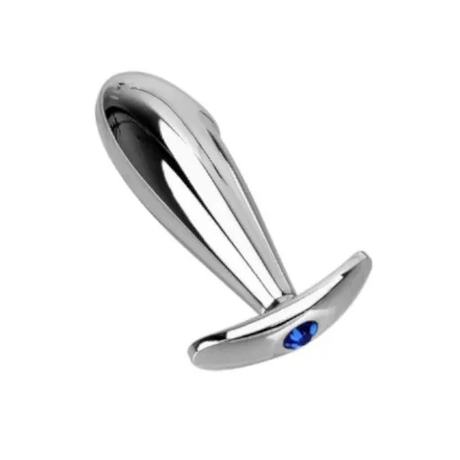 House Of Dasein Metal Jewel Rhinestone Butt Plug Masturbation Anal Fetish Bdsm - Blue