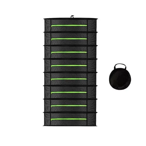 2-8 Tier Drying Net Large Shelf Hydroponic Hanging Grow Herb Plant Dry - 8 Layers