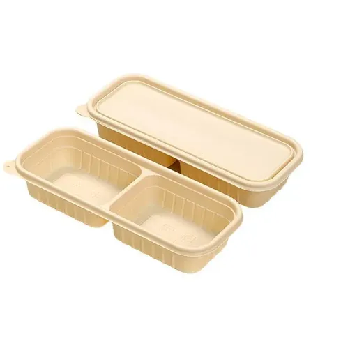 Corn Starch Meal Prep Containers Lids Durable Multi Compartment - C2B