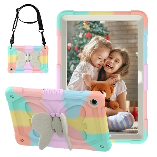 Compatible with Samsung Galaxy Tab A9 Plus 463 Butterfly Shockproof Hybrid Case