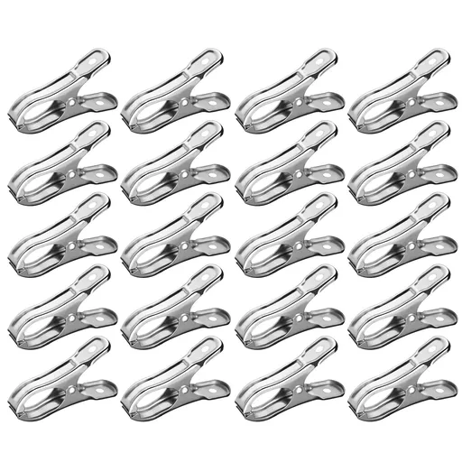 20 Pieces Garden Clips,Heavy Duty Stainless Steel Greenhouse Clamps,Strong Grip Greenhouse Clips,Metal Clips For Netting, Shade Cloth, Plant, 5.5 cm