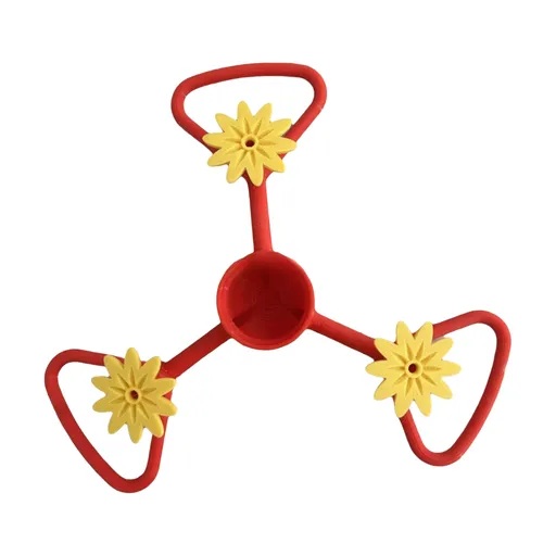 3 Pack Red Outdoor Bird Water Feeder Attachment with 3 Water Outlets, Detachable Garden Bird Drinking Station, Reusable Bottle Connector for Backyard Patio Garden Bird Care