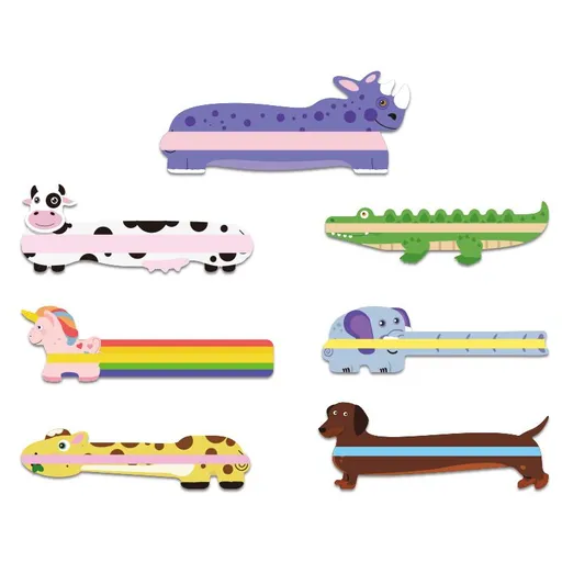 7PCS Guided Reading Strips, Animal Highlight Bookmarks Help with Reduce Visual Stress - Reading Tracking Rulers for Children
