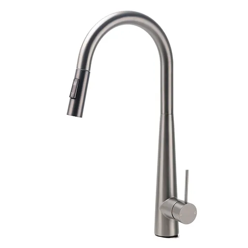 WELS Gun Metal Pull Out 2 Modes Spray Spout Kitchen Sink Tap Basin Faucet Mixer