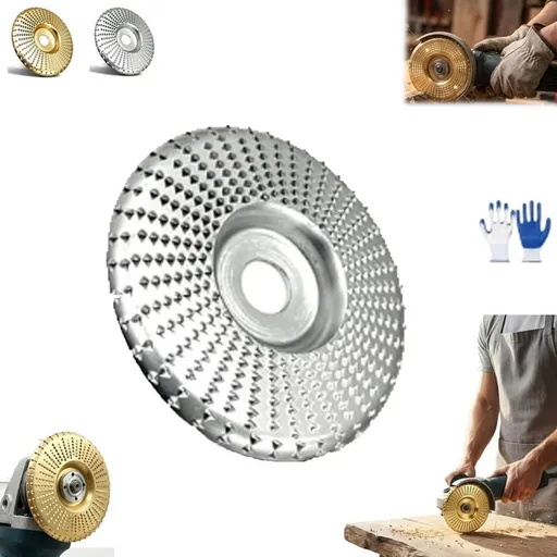 NEW Angle Grinder Attachments Wood Carving Discs, 4 and 4 1 2 Angle Grinder Attachments with 5 10 inch Arbor, Grinding Wheel Shaping Disc for Wood Cutting