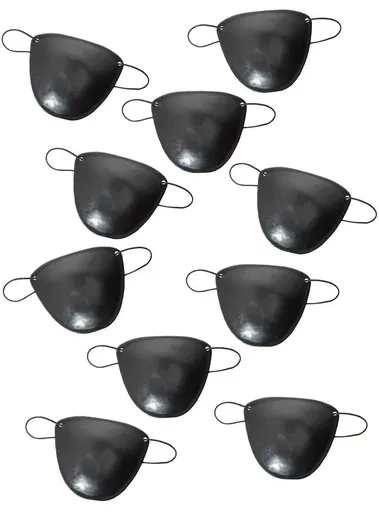 Basic Black Eye Pirate Patch 10 Pack Party Favours