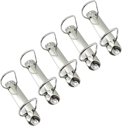 5 pieces D-shaped metal clip ring binder mechanism - set of 2 ring binders for papers, textbook, documents - school supplies - storage accessories