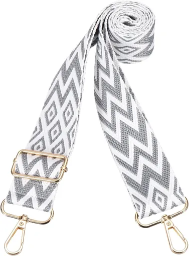 55in Purse Straps Replacement Crossbody, Bag Crossbody Universal Adjustable Canvas Bohemian for Purses Handbags Guitar, Gray -