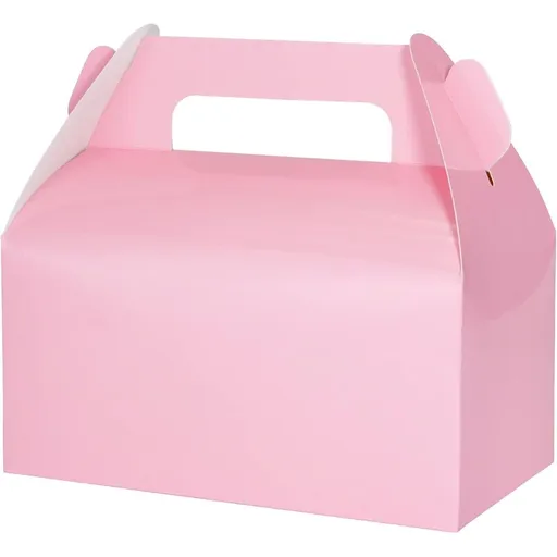 12 Pcs Pink Party Treat Boxes, Small Goodie Boxes ,Gift Boxes for Kids,Kraft Paper Gift Box for Christmas Party Decorations Birthday Party Favors (Pink,6.5x3.5x3.5 Inches)