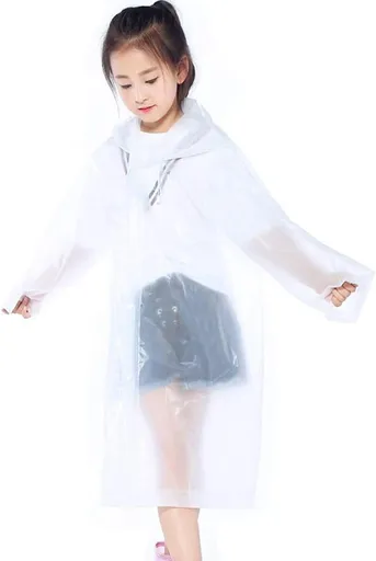 Thicker Reusable Raincoat Rain Poncho Jacket Slicker for Children Boy Girl Kids