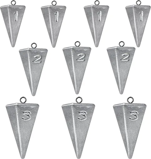 Fishing Weights Pyramid Sinkers Kit Bullet for Ocean Saltwater Surf Gear Tackle 1oz 2oz 3oz