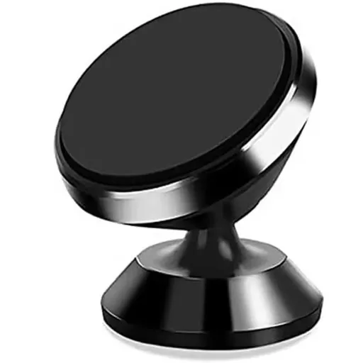 Universal Magnetic Car Phone Holder - Strong Magnet, 360° Rotation, Dashboard/Dash Mount for All Phones Brands with Metal Plate