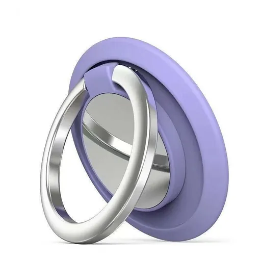 Iring Phone Ring Finger Holder Stand Car Mount Hook For Iphone Ipad Mobile Grip - A8- Purple