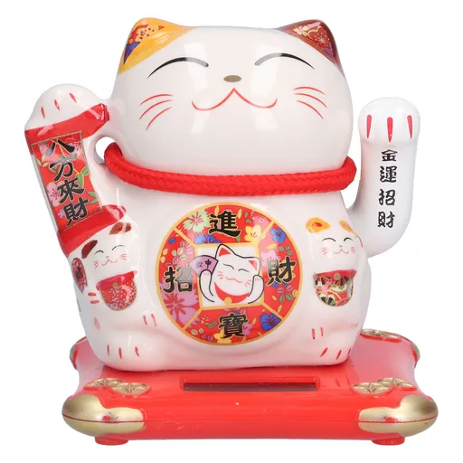 Ceramic Wealth Welcoming Cat Ornament Desktop Fortune Cat Craft for Home Shop Store Business GiftType 1