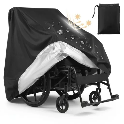 Electric Wheelchairs Cover Waterproof, 39.3 x 29.5 x 39.3 inch Heavy Duty Wheelchair Cover, Outdoor Protective Cover for Travel & Shower Power Wheelchair, Mobility Scooter