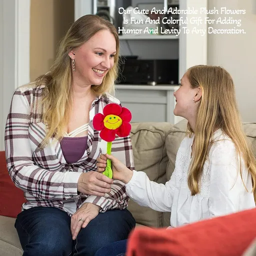 8pcs Kids Flower Plush Toy: Bendable Stuffed Sunflower Stems Bendy Plushie Gift For Your Kids Toddler
