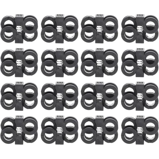 30 Pcs No Tie Shoelace Buckles for Sneakers, Plastic Lace Clasp for Hiking and Sports Shoes
