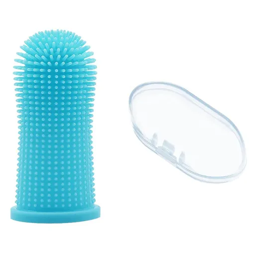Pet Finger Toothbrush 360º Finger Toothbrush Puppy Toothbrush Cat Toothbrush for Pet Teeth Cleaning&Dog Dental Care