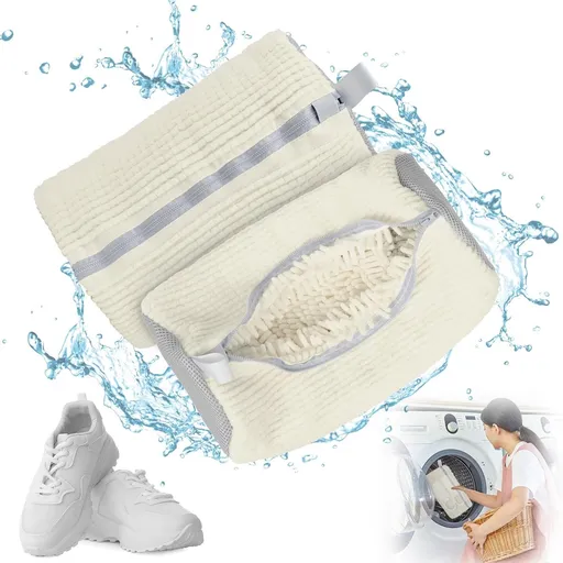 Laundry Bag - Shoe Laundry Net - Shoe Laundry Bag - Shoe Laundry Bag - 39 x 19 Cm - Anti-Deformation Mesh - Delicate Laundry - Shoe Washing - Shoe Laundry Bag - Laundry - Washing Machine - Shoes / Sneakers - With Zipper and Hanging Ring - Reusable