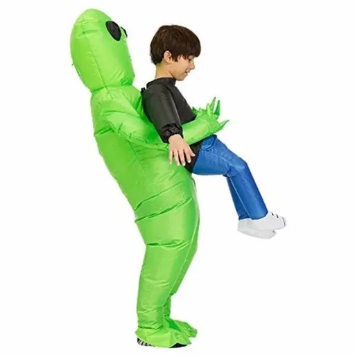 Inflatable Costume Halloween Suit Green for Kids and Adults Suitable for Heights of 150 to 190 cm