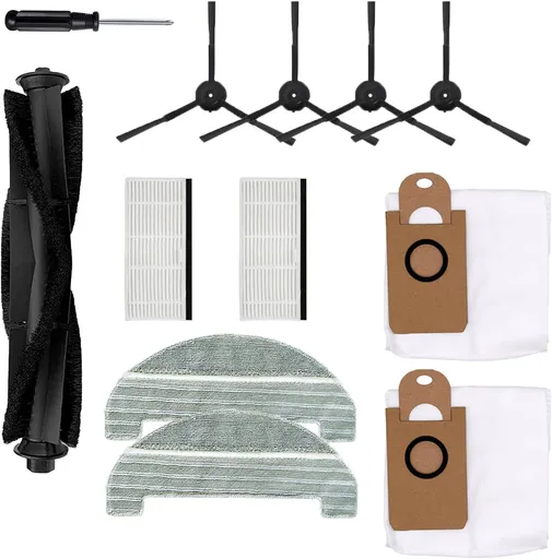 11 Piece Vacuum Accessory Kit Replacement Parts for iHome AutoVac Nova Self Empty Robot Vacuum Cleaner