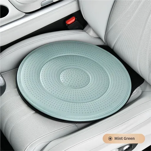 Mint Green 360 Degree Rotating Car Seat Cushion - 53cm Nano Tech Swivel Mobility Aid - Easy Vehicle Entry and Exit for Seniors, Breathable Non Slip Ergonomic Support for Home Office and Travel
