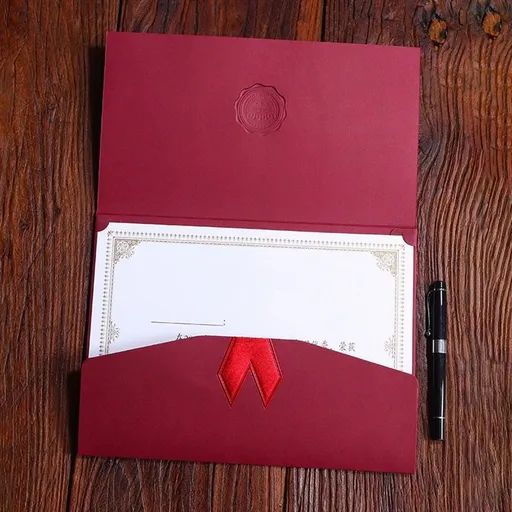 Award Certificate Covers Elegant Design Paperboard for Documents 3Pcs