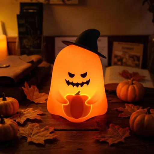 LED Pumpkin Bucket with Handle Halloween Candy Bag Light Up Trick or Treat Carrier for Kids Party Favors - Glow in Dark Non-Woven Fabric Treat Holder for Indoor Outdoor Holiday Decor