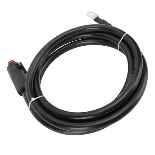 Battery Cable 35mm² Black Straight Plug and SC35-8 Terminal Battery Power Inverter Cable 1m Length