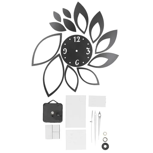 DIY Mirror Wall Clock Stickers Modern Decor for Home Living Room Background StickerBlack