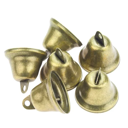 40 Pieces 38mm/1.5inch Vintage Jingle Bells Bronze Tone Bells Brass Bell Hangings for Christmas Wind Chimes Making Crafts