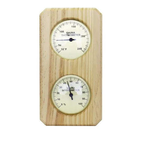 Sauna Thermometer Fahrenheit Hygrometer Gauge 2In1 Indoor Home Sauna Thermostat,Sauna for Traditional Sauna