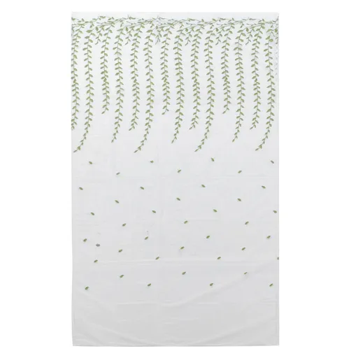 1x2.5m Green Willow Leaves Printed Modern Tulle Curtains Window Voile Curtain for Living Room Bedroom