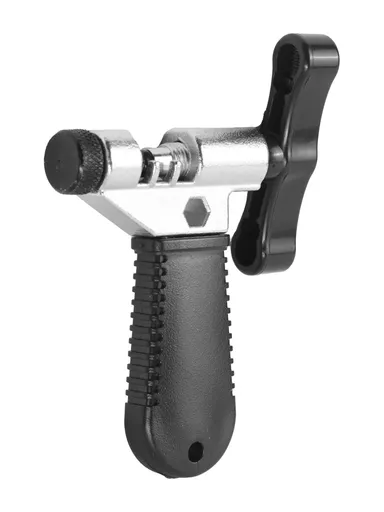 Bicycle Chain Breaker Tool with Chain Hook for Removing and Installing 7, 8, 9 and 10 Speed Bike Chains, Silver