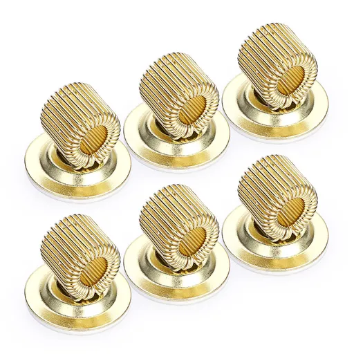 6PCS Stainless Steel Pen Holder Clips- Self Adhesive Pen Pencil Holder Pen Clip Holder with Adjustable Spring Loop Fit any Size
