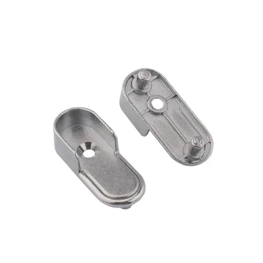 2 Pack Oval Closet Rod End Supports, Zinc Alloy Wardrobe Bracket Closet Rod Holder Pole Socket Fit for Oval Rods