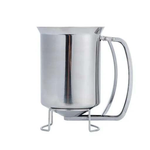 Pancake Batter Dispenser with Funnel, 1000ml, Stainless Steel, for Baking Cupcakes Muffins Crepes Waffles