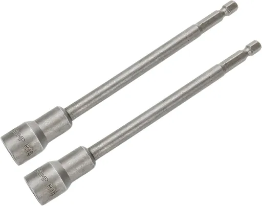 Hex Shank Magnetic Power Nut Driver Bit Set 13mm Hex Socket Extension Long Metric Hex Driver Bits -2pcs