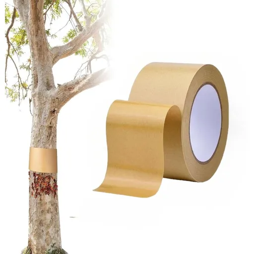 Tree Insect Barrier Tape, Cicada Tree Wrap Protection Tape, 2in x 165ft Adhesive Crawling Insect Tree Tape for Protecting Fruit Trees Plants Outdoor Lawn Garden, Brown