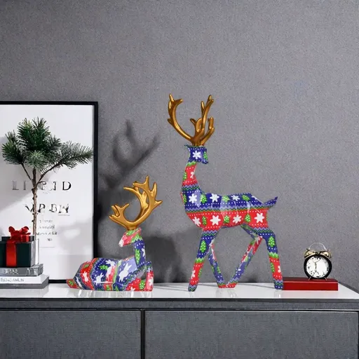 Christmas reindeer decorations, New Year decorations, wedding decorations, desk decor, home decor, TV cabinet decor, modern Christmas decor, Australian holiday decor, festive reindeer statues - Christmas - Size 5