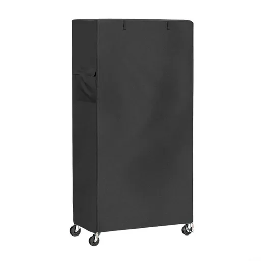 Wire Shelf Cover, 210D Heavy Duty Dustproof Shelf Cover, Wire Standing Shelving Covers with Zipper, Outdoor Storage Wire Rack Covers,92*41*183cm